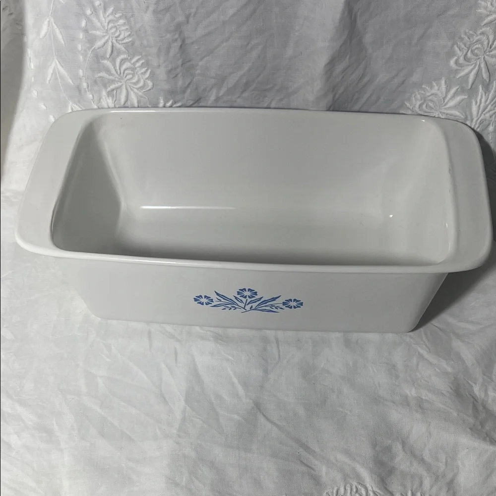 Corningware Cornflower White and Blue  Loaf Pan P315B 9x5x3